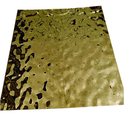 l'ondulation de l'eau de panneau de mur SS201 430 304 de 1000mm a martelé la feuille d'acier inoxydable